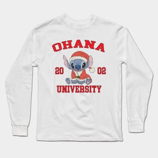 Ohana means family - Christmas Stitch Long Sleeve T-Shirt